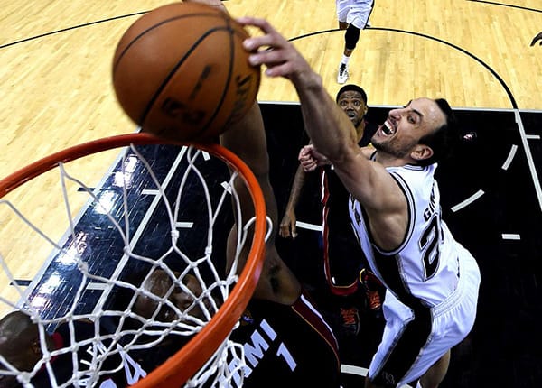 Manu Ginobili and the Spurs stuffed the Heat to win the 2014 NBA Finals.